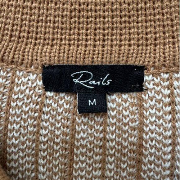 Rails Tan & White Polo Shirt in Medium - Picture 9 of 10